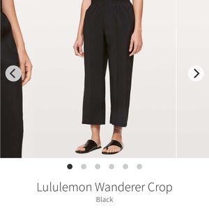 Lululemon Wanderer Crop 23’
Black 
Size 6
Pre-owned, in good condition
